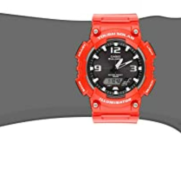 Casio Men's Solar Sport Combination Red Watch AQS810WC- 4AV - New - Picture 5 of 6